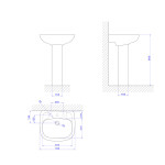 Lavatório Vogue Plus 550x470mm Branco - Deca