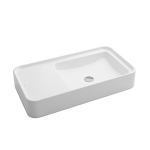 Cuba De Apoio Rt13  Retangular Com Mesa Lateral 760x400x140mm White - Docol Louças