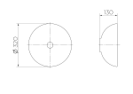 Cuba De Apoio Redonda Branco 360x120mm - Docol Louças