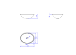 Cuba De Embutir Oval Universal Creme 490x365mm - Deca