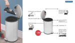 Lixeira 20l Inox - Tramontina