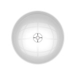 Cuba De Apoio Lunna 37,5x37,5x14,5cm Branco Brilhante - Badenza