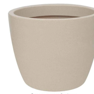 Vasart Malta Vaso de Flores Redondo - Granito Areia, 42x33cm