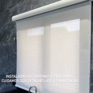 Persiana Blackout com Guias Laterais - Branca - Várias Cores