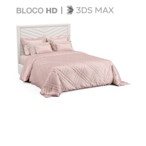 Jogo de Cama Completo - King - 300 fios - Rosa