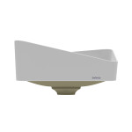 Cuba De Sobrepor Quaza 38x38x15cm Branco Acetinado - Badenza