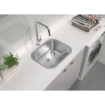 Tanque de Encaixe Tramontina Hera 34 L em Aço Inox Acetinado 50x40 cm