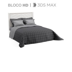Jogo de Cama Completo - King - 300 fios - Grafite