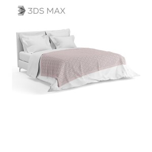 Manta Peseira - King - Branco e Rosa