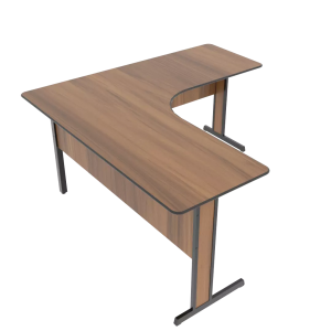 MESA EM L PARA ESCRITÓRIO TORONTO - BASE RETANGULAR