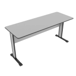 MESA RETA DE ESCRITÓRIO TORONTO - TUBO INFERIOR OBLONGO