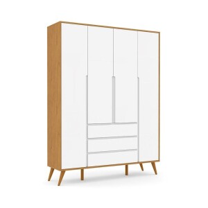 ROUPEIRO 4 PTS RETRÔ CLEAN / ECO WOOD FREIJÓ