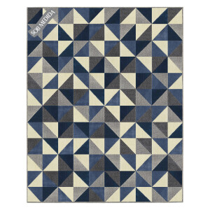 Tapete Geometric  - Azul, Bege & Marrom