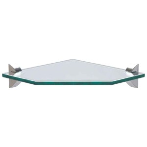 Prateleira de Vidro Tramontina Glass Quadra com Suporte Injetado 300x300x8 mm