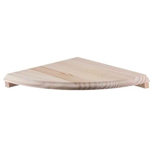 Prateleira Canto Tramontina em Madeira Pinus com Acabamento Natural 400x400x18 mm