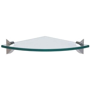 Prateleira de Vidro Tramontina Glass Canto com Suporte Injetado 300x300x8 mm