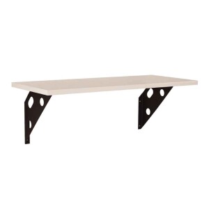 Prateleira Tramontina Elite em Madeira Pinus com Acabamento Maple e Suporte Metálico 400x250x15 mm