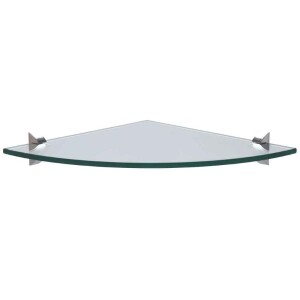 Prateleira de Vidro Tramontina Glass Canto com Suporte Injetado 250x250x8mm
